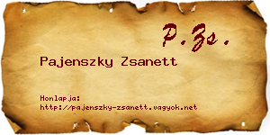 Pajenszky Zsanett névjegykártya